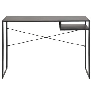 ACT NORDIC Newcastle skrivbord, med hylla - svart metall