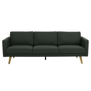 ACT NORDIC Stella 3-sits Soffa - Grön Polyester och Naturligt Gummiträ