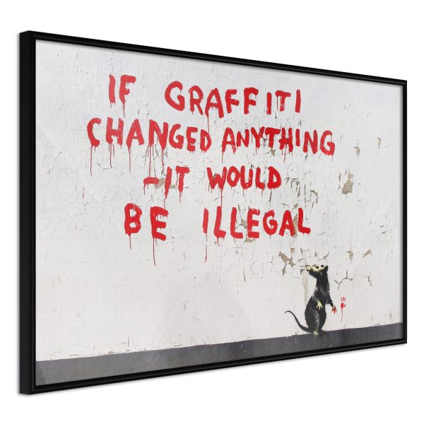 ARTGEIST PLAKAT - Banksy: If Graffiti Changed Anything 60x40 Svart