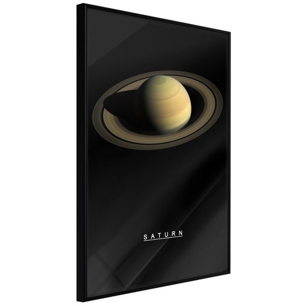 ARTGEIST PLAKAT - The Solar System: Saturn Guld med passepartout