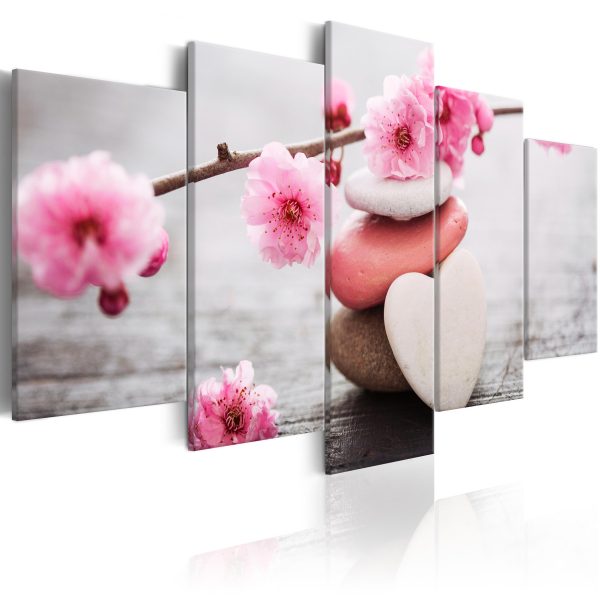 ARTGEIST Zen: Cherry Blossoms III - Bild med körsbärsblommor tryckt på duk - flera storlekar 100x50