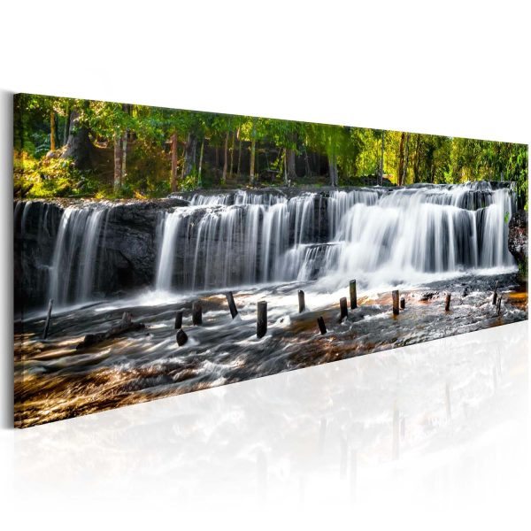 Artgeist bild - Fairytale Waterfall, på duk 120x40