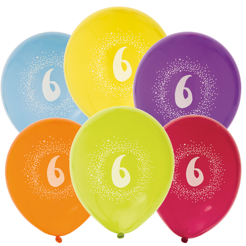 Ballonger 6-pack 6 år