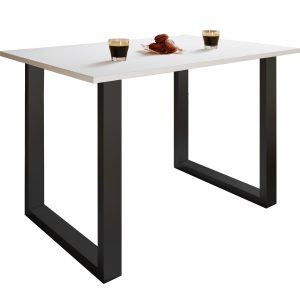VCM NORDIC Xona U-feet matbord - vitt trä och svart aluminium