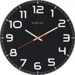 Väggklocka NeXtime Classy Round ø30cm Svart/Glas