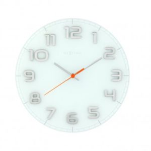 Väggklocka NeXtime Classy Round ø30cm Vit/Glas