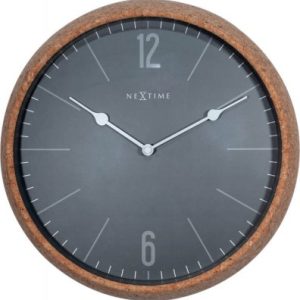 Väggklocka NeXtime Cork ø30cm Grå