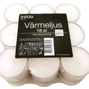 Värmeljus i plastkopp 18-pack