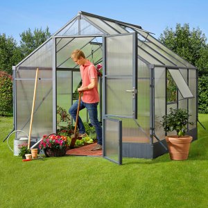 Växthus Premium 7,4m² - med sockel